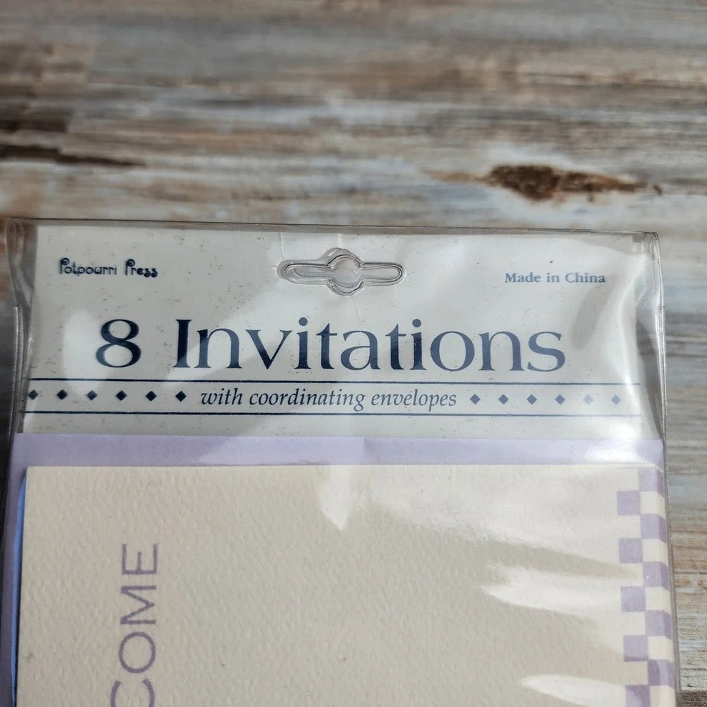 Vintage Potpourri Press Easter Celebration Bunny Invitations 8 Count‎ New 039017